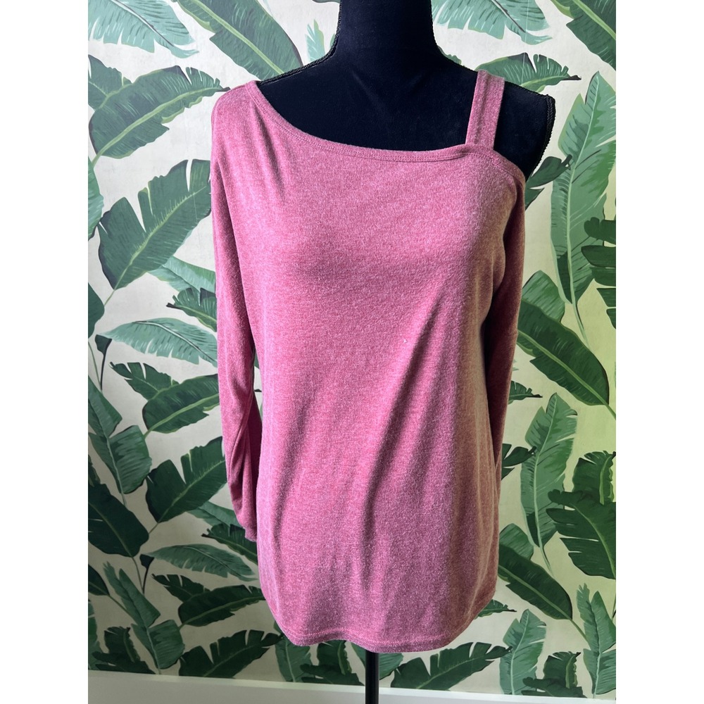 Jinkesi Cold Shoulder Long Sleeve‎ Top Womens Medium Pink